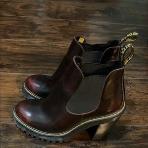 High heel Dr.Martens boots.